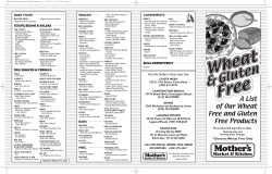 A List of Our Wheat Free and Gluten Free Products