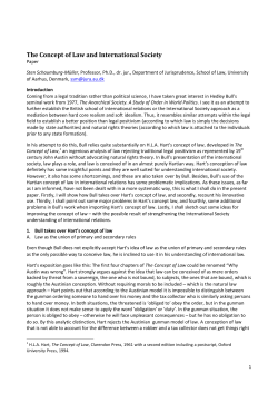 The Concept of Law and International Society