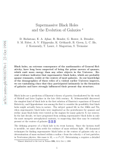Supermassive Black Holes and the Evolution of Galaxies