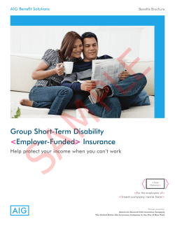 STD Insurance Brochure