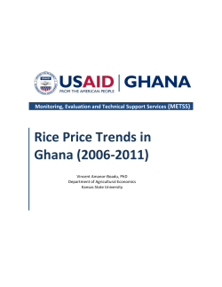 Rice Price Trends in Ghana (2006-2011)