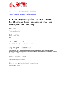 Placid beginnings/Turbulent times: Re