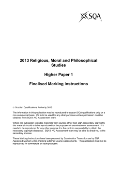 Marking Instructions