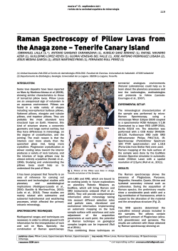 Raman Spectroscopy of Pillow Lavas from the Anaga zone Tenerife