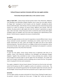 Colruyt Group en partners innovate with two new apple varieties