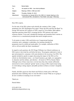 Meaning of the Equal Rights Amendment ERA in 1983 and 2014