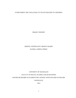 overcoming the challenge to teach english to children project report