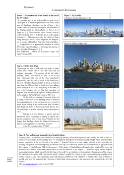 Skyscrapers A Globalized CBD Lanscape