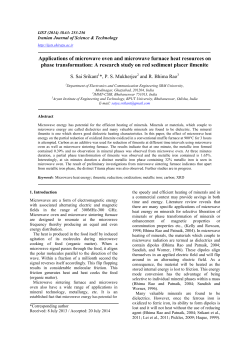 Applications of microwave oven and microwave furnace heat