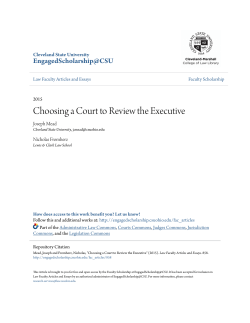 Choosing a Court to Review the Executive