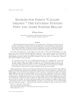 "Cavalry trilogy:" The Saturday Evening Post and