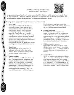 Building vocab through reading 3 + words 8-28-14
