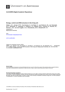 Energy, control and DNA structure in the living cell - UvA-DARE