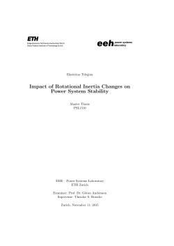 Impact of Rotational Inertia Changes on Power System Stability / MA