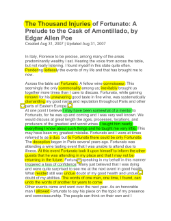 The Thousand Injuries of Fortunato