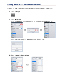 Setting Restrictions on iPads for Students