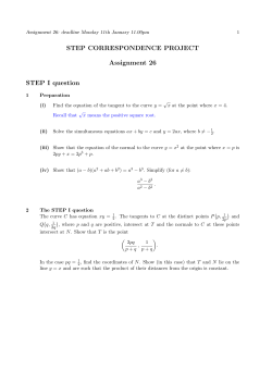 Assignment 26 - STEP Correspondence Course