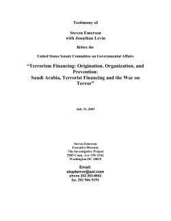 Saudi Arabia, Terrorist Financing and the War on Terror