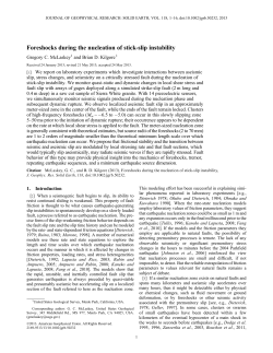 Foreshocks during the nucleation of stickslip instability