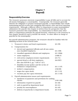 Payroll - MA Collectors Treasurers Association