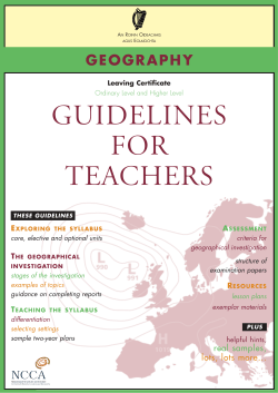 Geography - Leaving Certificate Guidelines for Teachers (File
