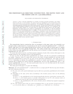 The Perpendicular Bisectors Construction, the Isoptic Point and the