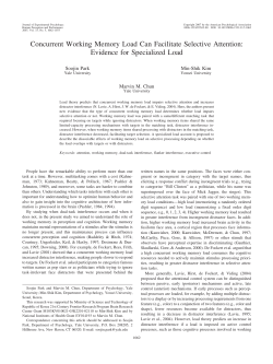 Concurrent Working Memory Load Can Facilitate