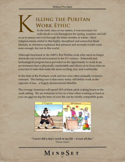 In the early days of our nation, it was necessary for individuals to toil