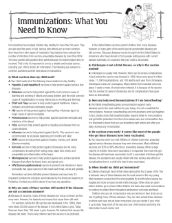 Immunizations: What You Need to Know