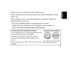 H145 instruction manual - CITIZEN WATCH Global Network