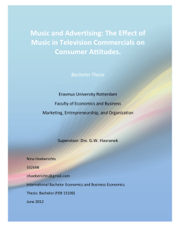 Music and Advertising: The Effect of Music in