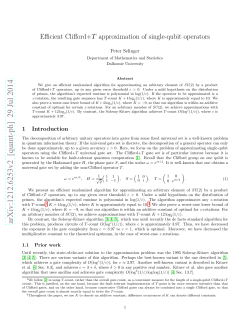 Efficient Clifford+ T approximation of single