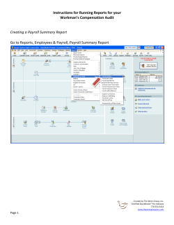 Creating a Payroll Summary Report