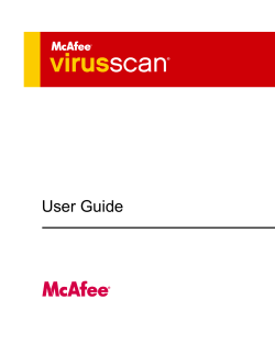 McAfee VirusScan User Guide