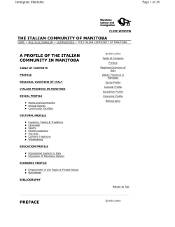 the italian community of manitoba