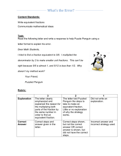 Equivalent fractions 2: What`s the error?