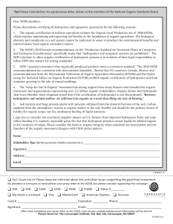 proxy letter - Cornucopia Institute