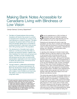 Making Bank Notes Accessible for Canadians