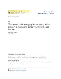The rhetorics of sovereignty: representing Indian territory in