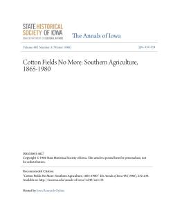 Cotton Fields No More: Southern Agriculture, 1865-1980