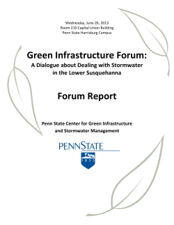 Green Infrastructure Forum: Forum Report