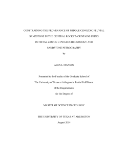 CONSTRAINING THE PROVENANCE OF MIDDLE CENOZOIC