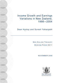 Income Growth and Earnings Variations in New Zealand, 1998&mdash;2004