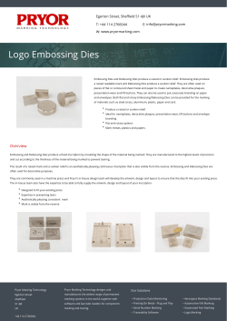 Logo Embossing Dies Brochure