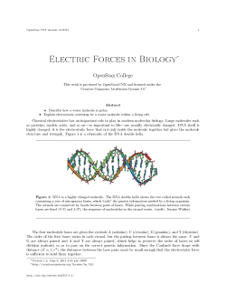 Electric Forces in Biology