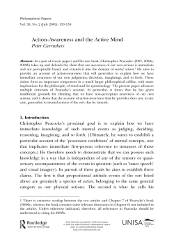 Action-Awareness and the Active Mind