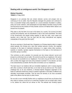 Dealing with an ambiguous world: Can Singapore cope?