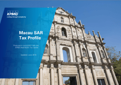 Macau SAR Tax Profile