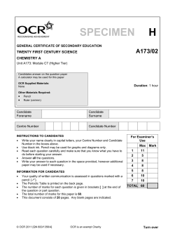 Chemistry modules C7