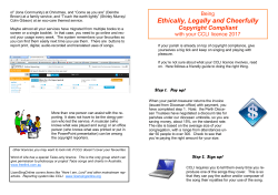 Ethically, Legally and Cheerfully